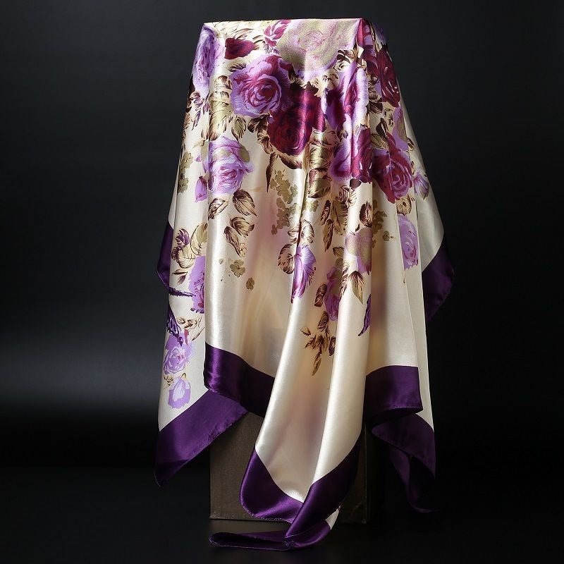 Big Soft Lightweight Square Silk Scarf