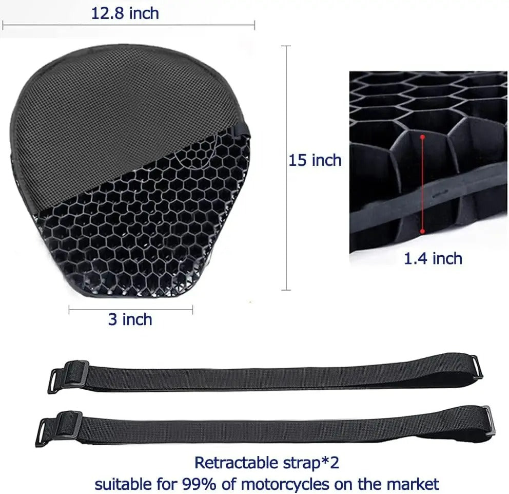 Comfortable 3D Motorcycle Gel Seat Cushion