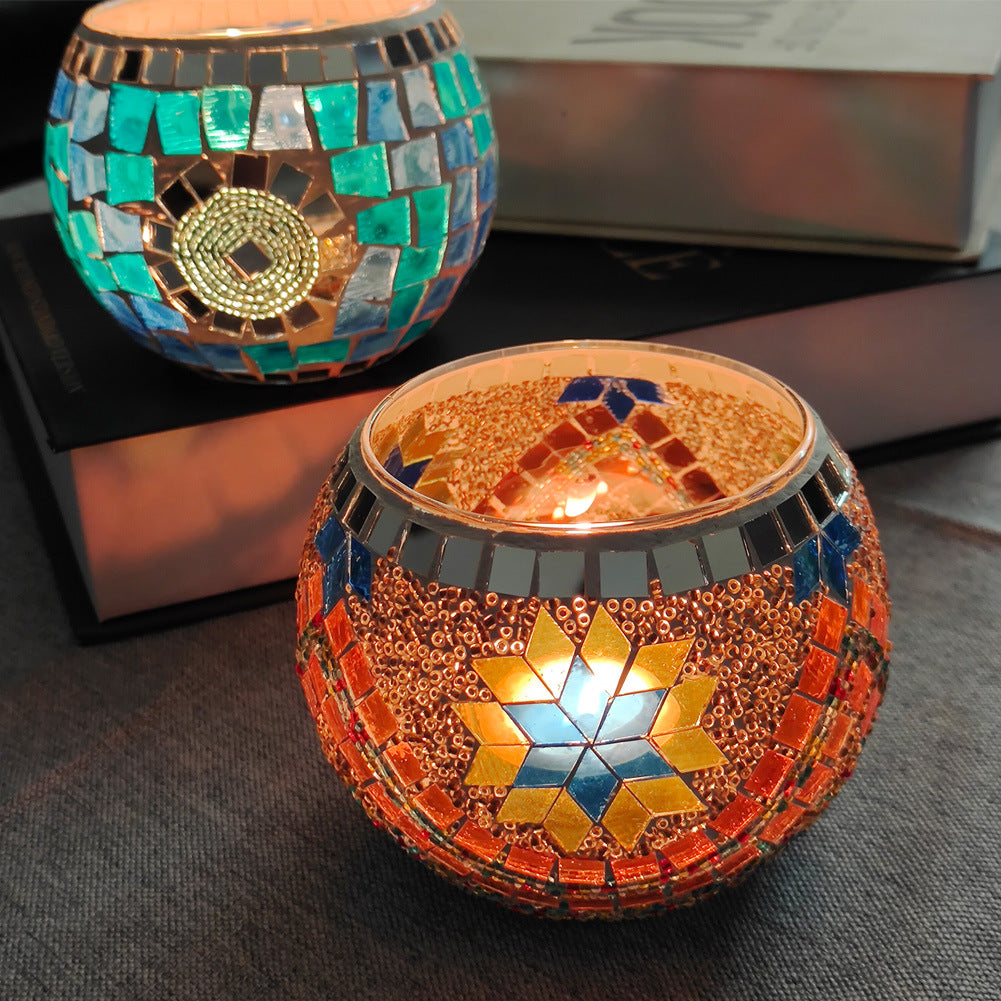 Vintage Glass Candle Tealight Holder