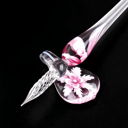 Luxury Glass Calligraphy Pen Kit with Ink