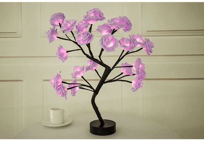 Pretty LED Rose Night Light Table Lamp for Bedroom