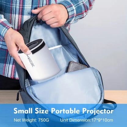 Compact 4K Portable Android Projector with WiFi 6