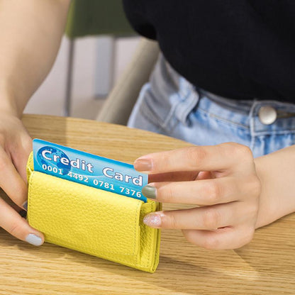 Slim Leather RFID Blocking Wallet