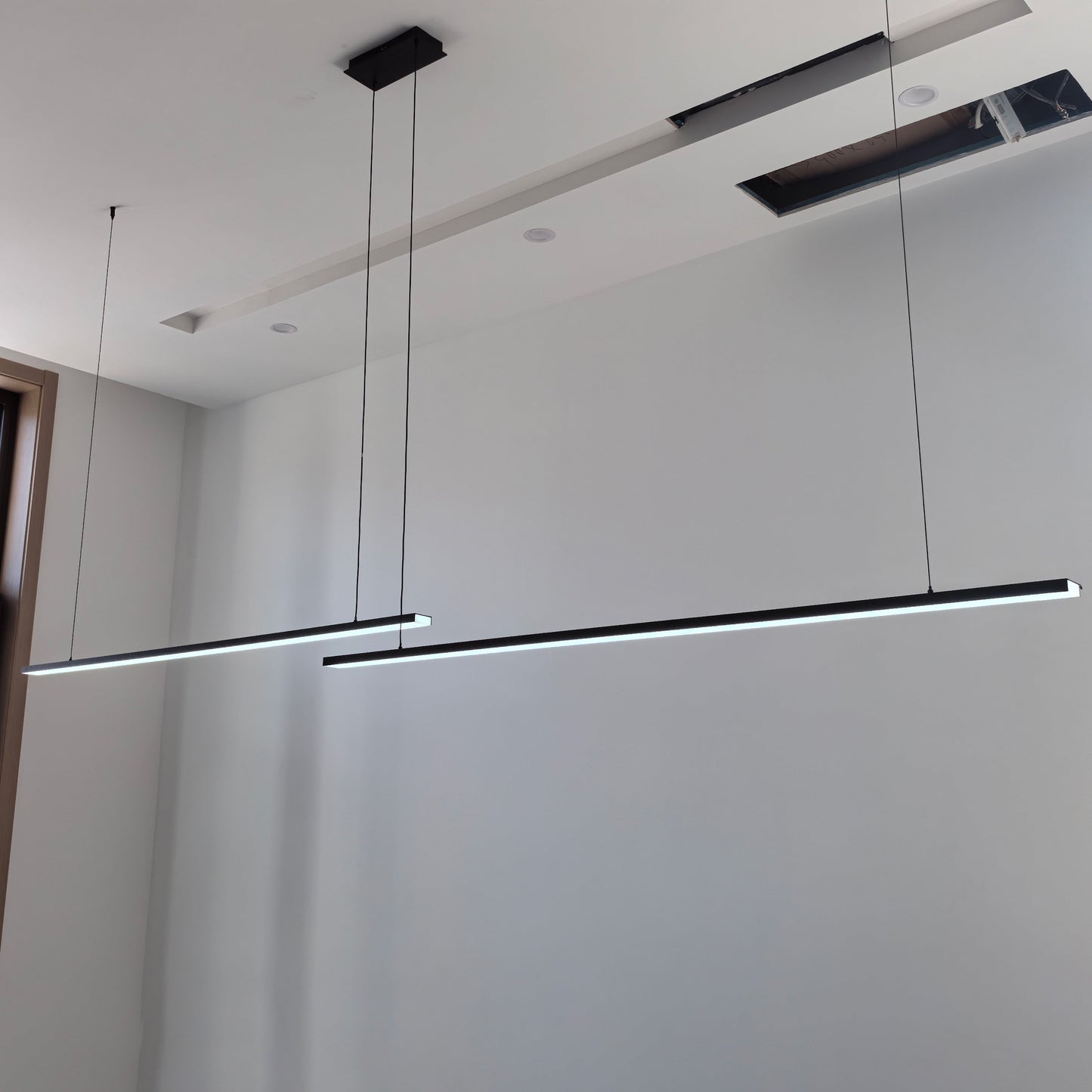 Sleek Metal Kitchen Island LED Pendant Light