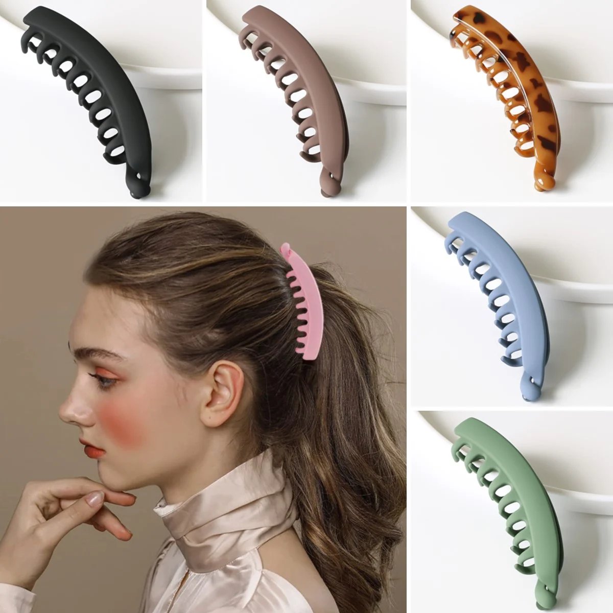Big Curly Hair Banana Clips