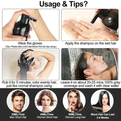 Natural Gentle Hair Dye Shampoo