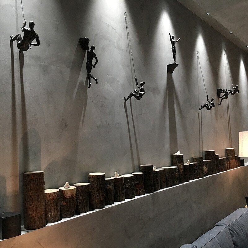 Unique Resin Wall Art Man Figure Decor Sculpture