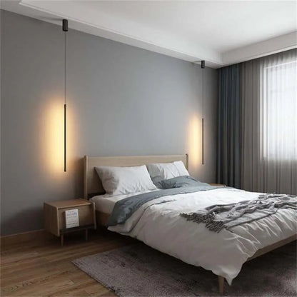 Stylish Dark Metal Hanging Bedside Light - Cofik