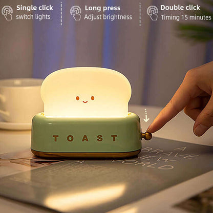 Colorful LED Night Light USB Toast Lamp for Kids Bedroom