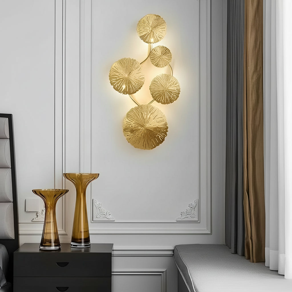 Contemporary Gold LED Wall Light Fixture