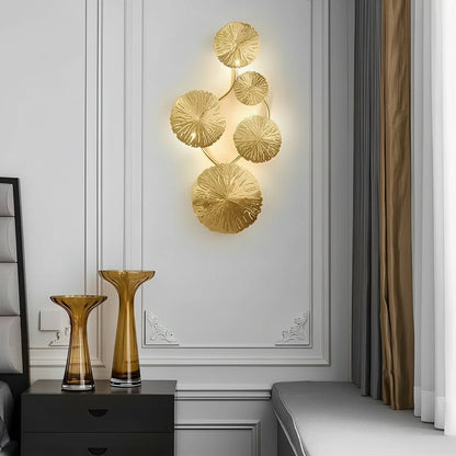 Contemporary Gold LED Wall Light Fixture