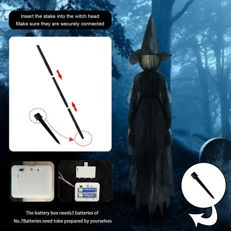 Spooky Witch Handheld LED Decor Lamp