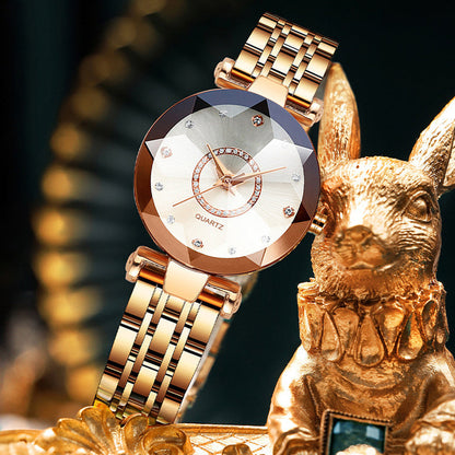 Glittering Diamond Face Women's Water Resistant Watch