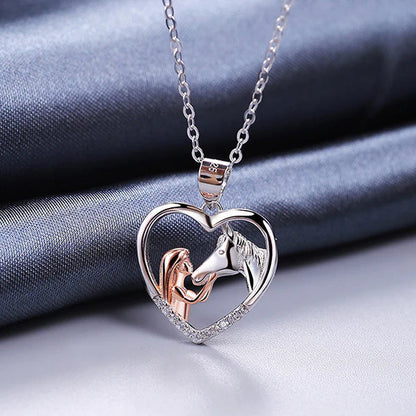 Pretty Horse Pendant Necklace Chain