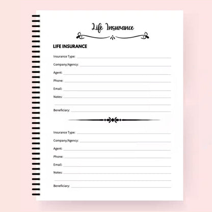 Funeral Life Planner Notebook