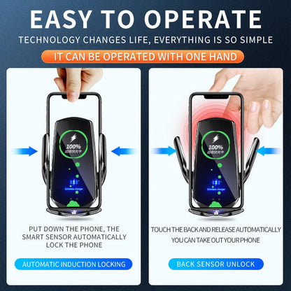 Wireless Car Charger Mount with Auto Clamp Fast Charging