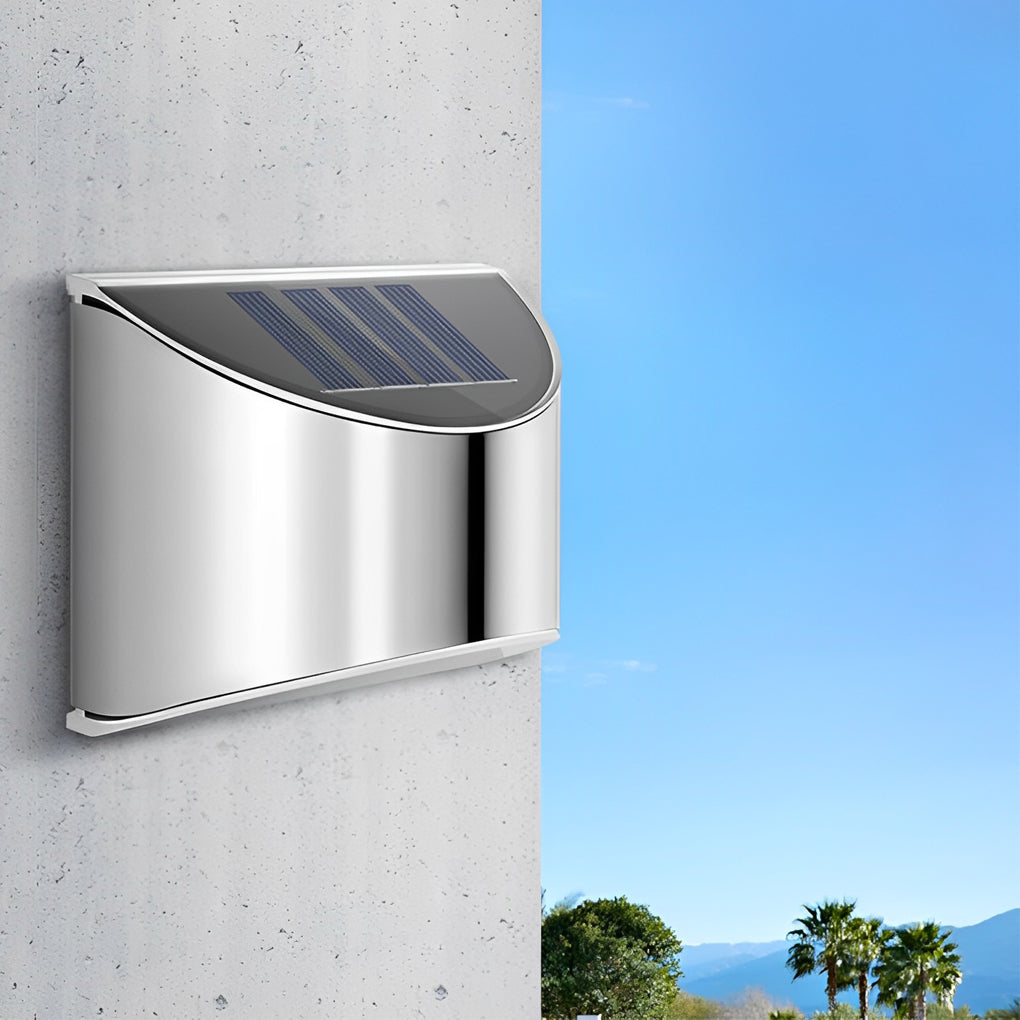 Sleek Outdoor Solar Powered Wall Light