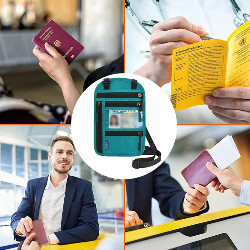Secure Travel Wallet with RFID Passport Holder