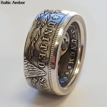 Authentic Silver Coin Ring for Men