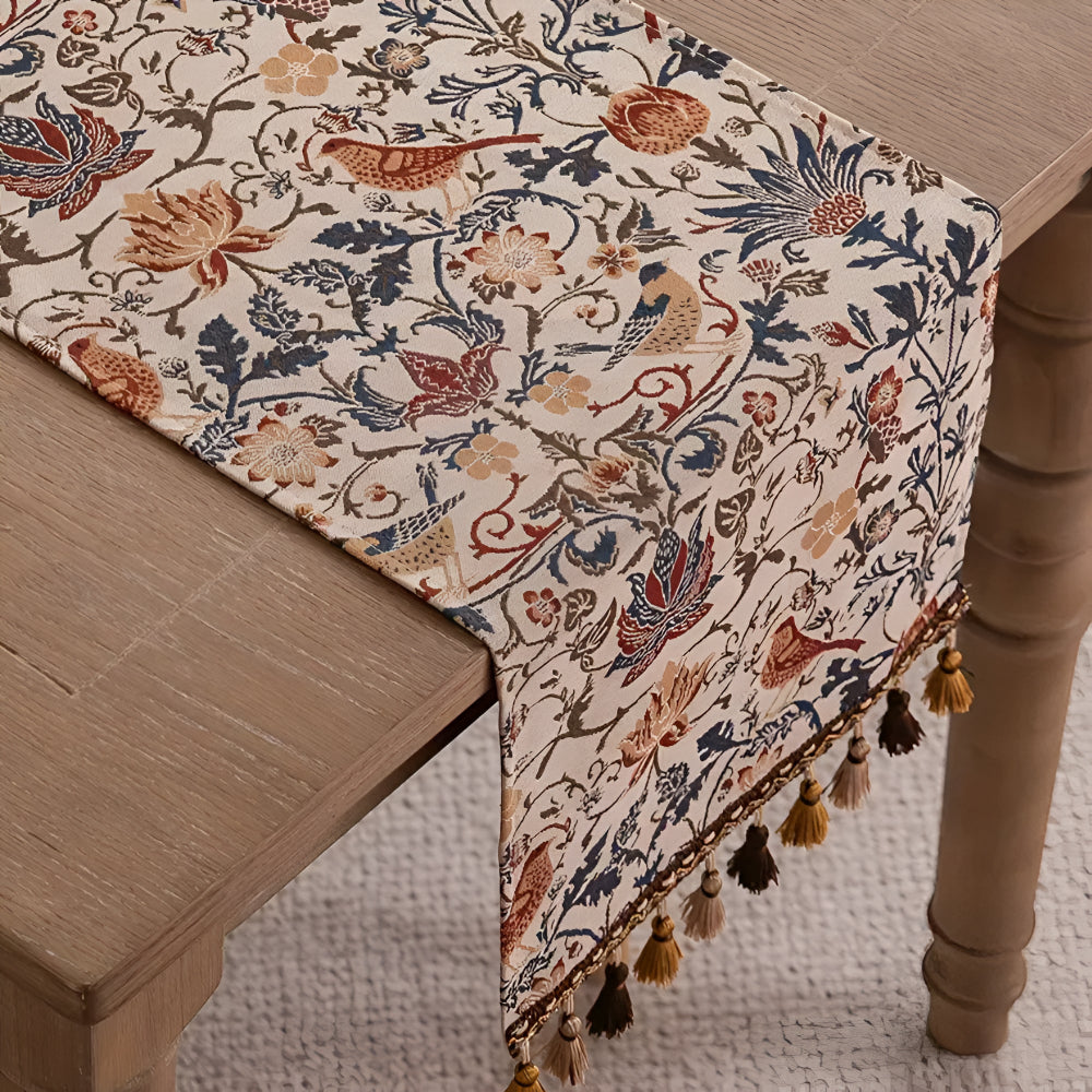 Classic Floral Pattern Table Runner