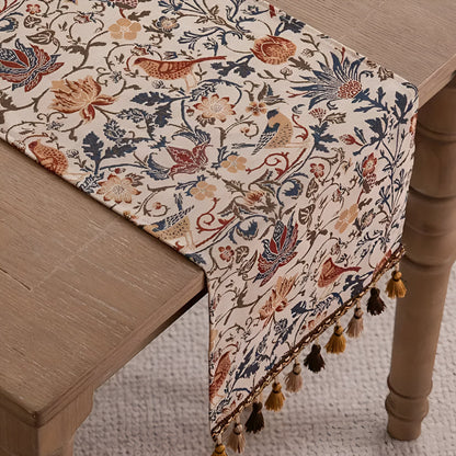 Classic Floral Pattern Table Runner