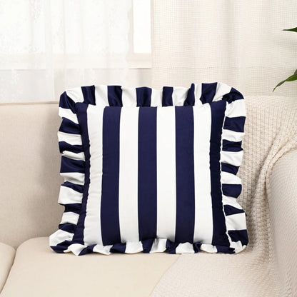 Vintage Floral Ruffled Pillow Cover