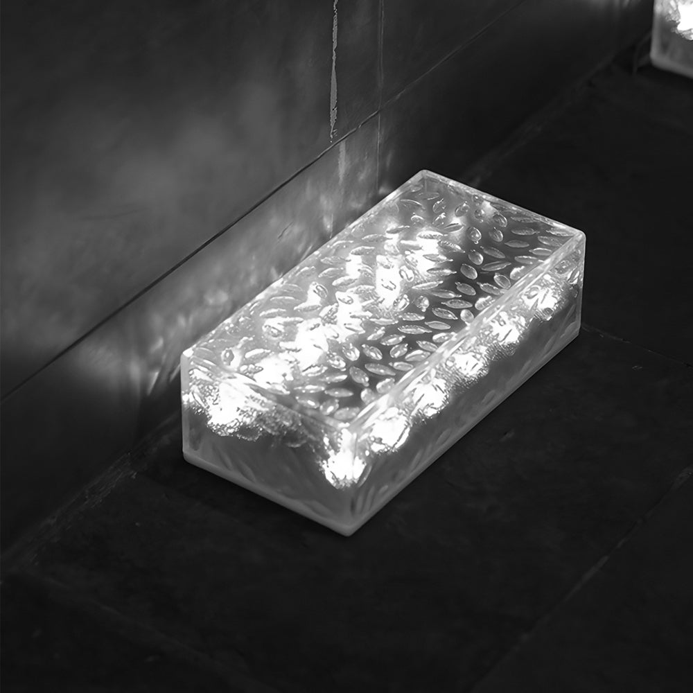 Outdoor Solar Powered Step Lights - 2 Pack Rectangular Deck Lights