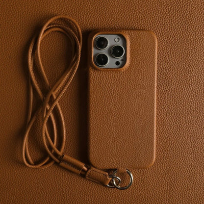 Premium Leather Phone Pouch with Shoulder Strap