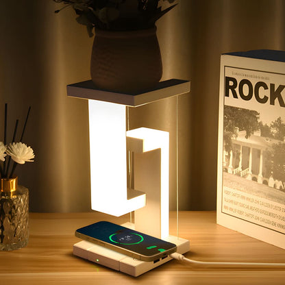 Floating LED Desk Lamp with Wireless Charger