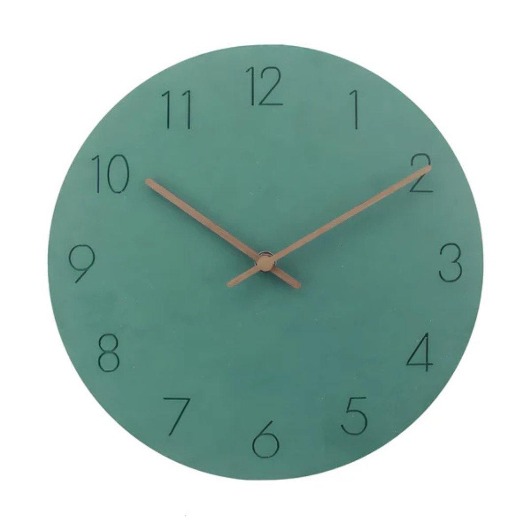 Big Silent Wooden Clock - Modern Minimalist Style