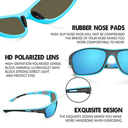 Noxord | Active Sport Sunglasses with Polarized Anti Glare Lenses