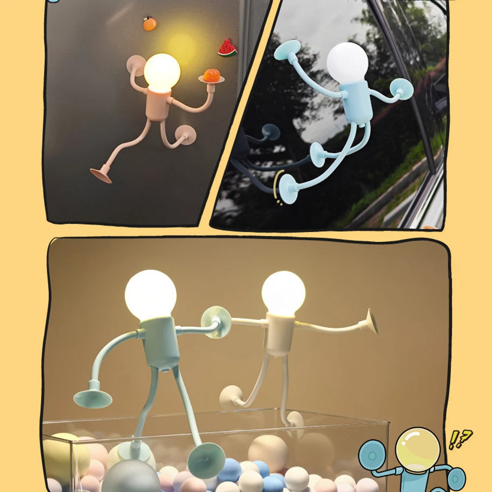 Fun Animated Bedside Lamp with Adhesive Base