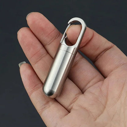 Travel Mini Pill Box Stainless Steel Case