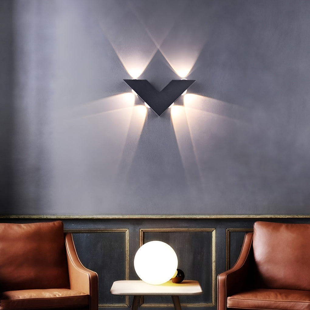 Sleek Outdoor LED Wall Light Waterproof Black Fixture