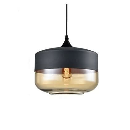 Unique Wooden Glass Hanging Lamp Adjustable