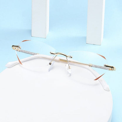 Stylish Rimless Blue Light Blocking Readers