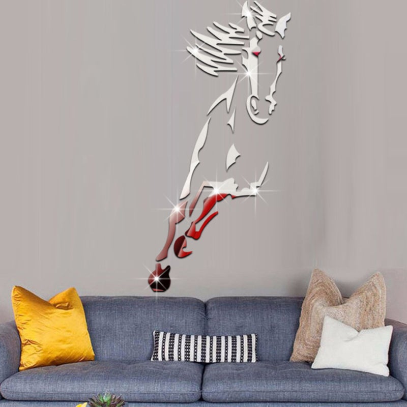 Stunning 3D Horse Wall Art Mirror Sticker Decoration