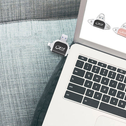 Compact 4-in-1 SD TF Memory Card Adapter