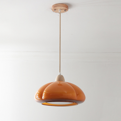 Classic Hanging Glass Pumpkin Lamp