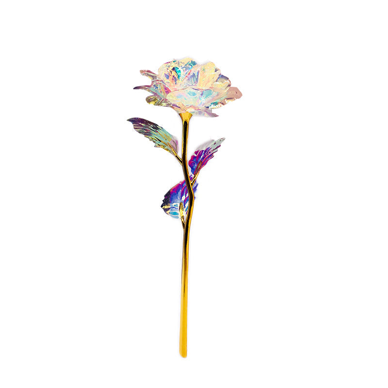 Sparkling Pink Valentine's Day Rose Figurine