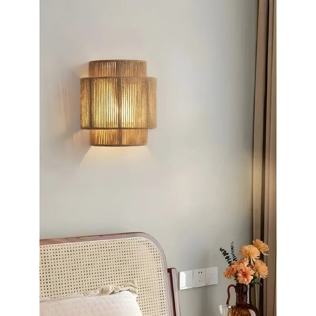 Natural Wicker Wall Light – Stylish Decor