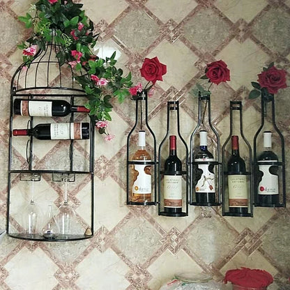 Metal Wall Mount Wine Holder
