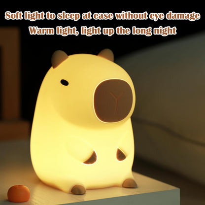 Cozy Capybara Nightlight - Soft Glow Lamp