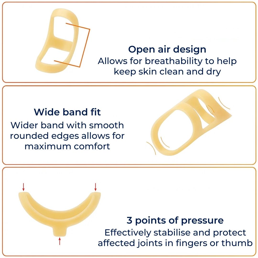 Flexible 8 Ring Finger Splint for Pain Relief Support