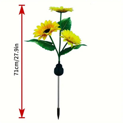 Bright Solar Powered Garden Flower Light