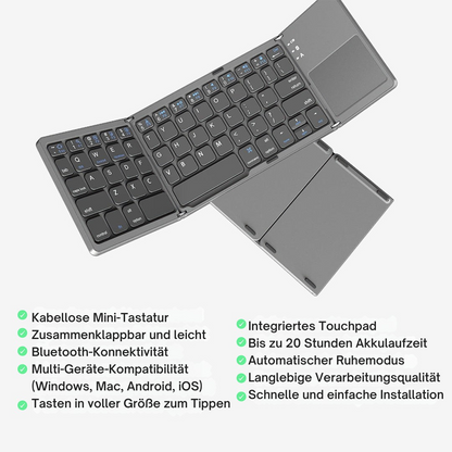 Portable Wireless Keyboard with Touchpad