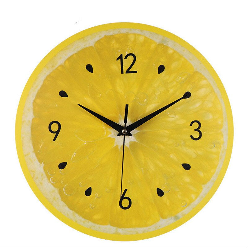 Bright Yellow Kitchen Wall Clock - Cofik