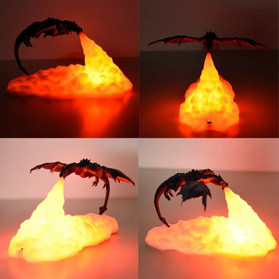 Colorful LED Dragon Table Lamp