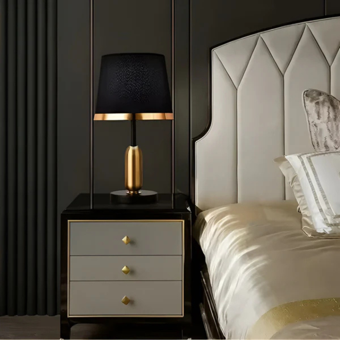 Stylish Black Cloth Table Lamp