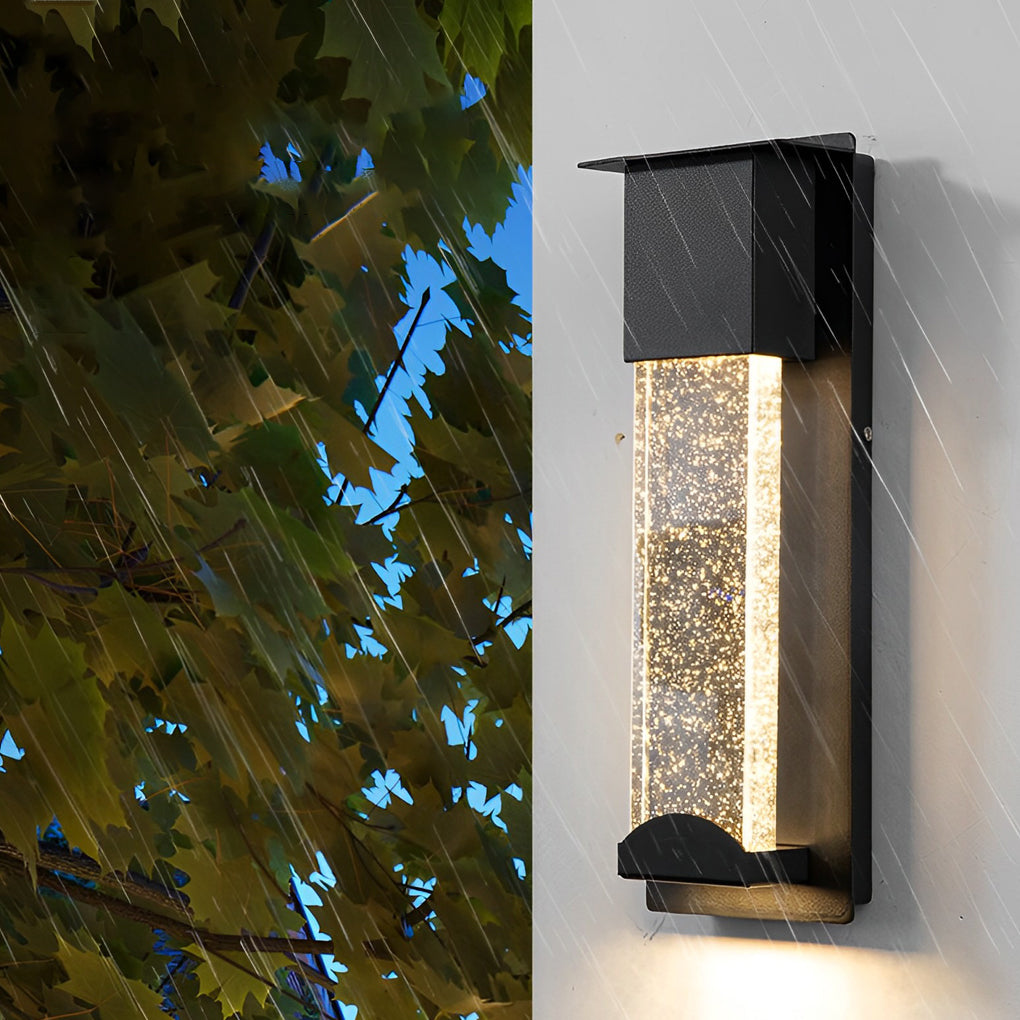 Sleek Glass Outdoor Motion Sensor LED Wall Light - Cofik